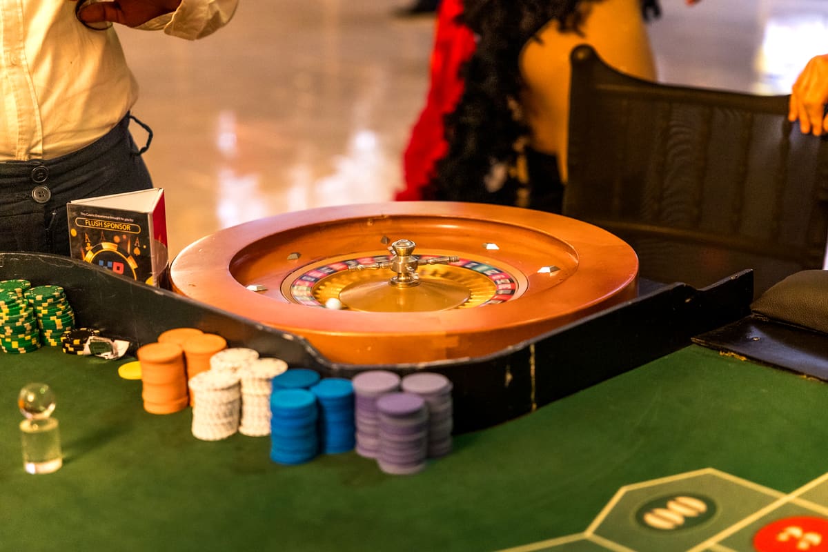 Blackjack table action at Casino Night